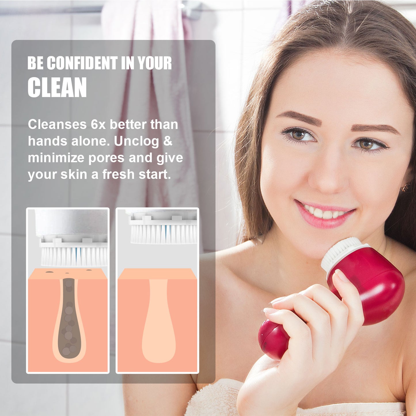 Clarisonic Deep Pore Brush Head + Revitalizing Cleanse Brush Head , 4 packs
